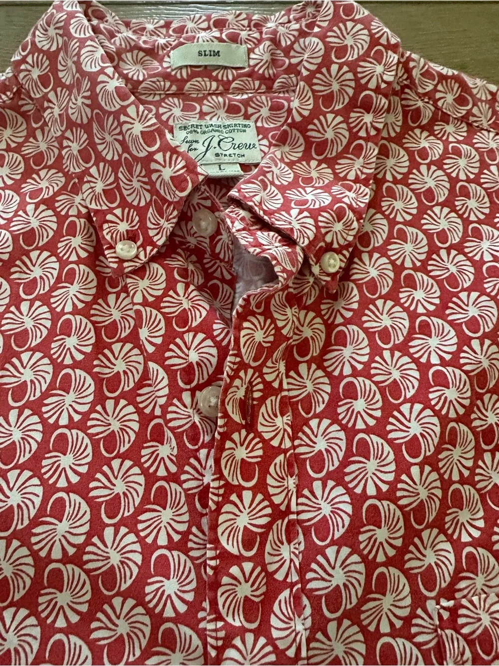 J.Crew Secret Wash Organic Cotton Resort Shirt Vacation